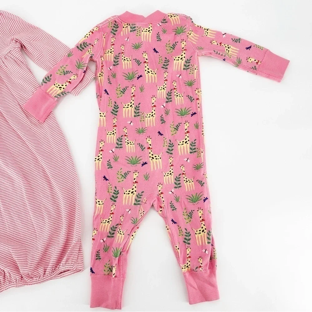 Hanna Andersson Giraffe Ralph Lauren Bundle Sleeping Gown Sleeper 6-12M